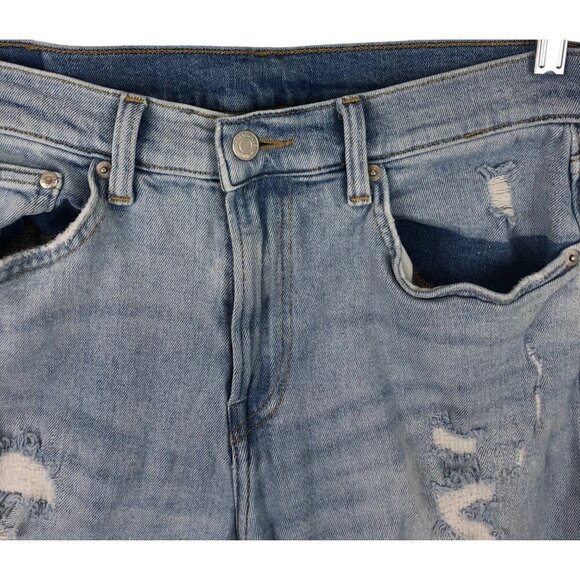 H&amp;M Men’s Distressed Blue Denim Skinny Fit Jeans Size 32x32 Light Wash - Picture 10 of 13